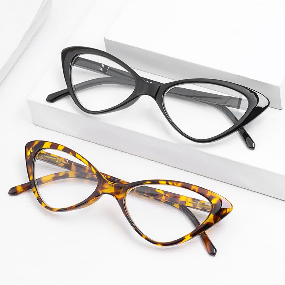 Fashion Cat Eyes Reading Glasses Ultralight Small Frame Clear Lens Presbyopic Eyeglasses For Women Men With +1.0 To +4.0