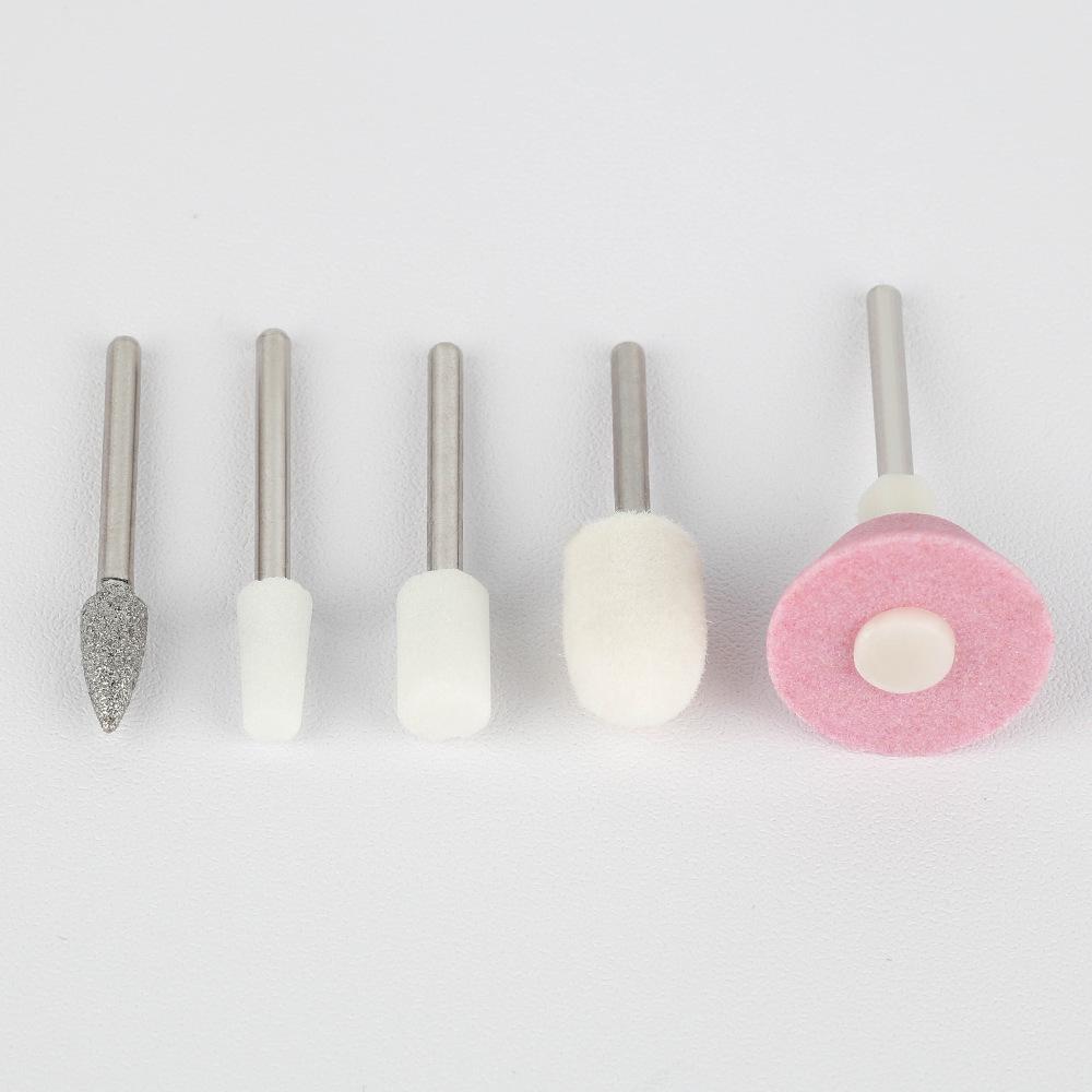Five-Piece Nail Art Grinding and Wool Brush Set