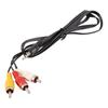 Black RCA Male 3 RCA Cord Converter 3.5MM Jack To RCA Wire Audio Cable Video Cables AV
