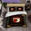 FC Augsburg FC Themed Bedding 3Pcs Duvet Cover Set Decorative Bed Linen For Teen Room Home Decoration
