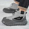 Men's Warm Winter Boots Waterproof Non-Slip Plush Lined Sneaker Shoes Winter Slippers Comfortable Male Boots