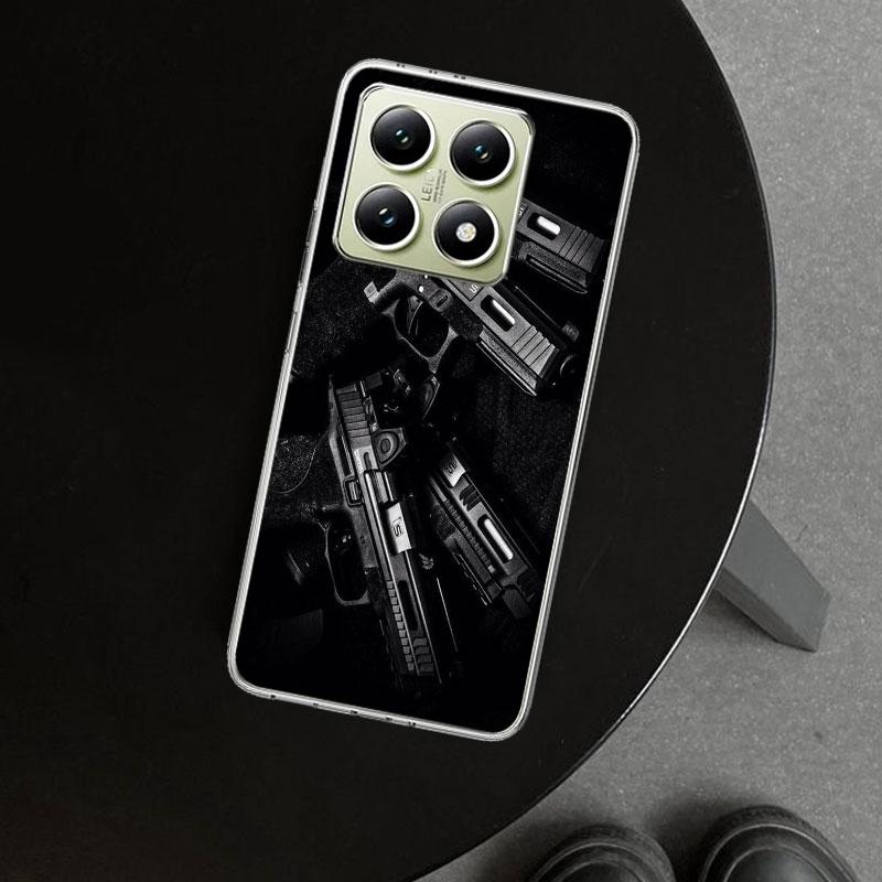 Gun Bullets AK47 Handgun Phone Case Cover for Xiaomi Redmi Note 15 14 13 12 11 Pro Plus 14S 12S 11S 11T 11E 10S 10 Customized Fu