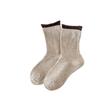 Lazy Wind~ Korean Curled Hem Contrasting Piles Of Socks Soft And Waxy Warm Wool Socks Are Easy To Wear For Versatile Socks For Women