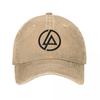 Linkin-Park Meteora Minutes To MidnightEmblema de Ângulo Boné de Beisebol Jeans Desgastado Boné Snapback Unissex Mulheres Chapéus Ajustáveis Boné
