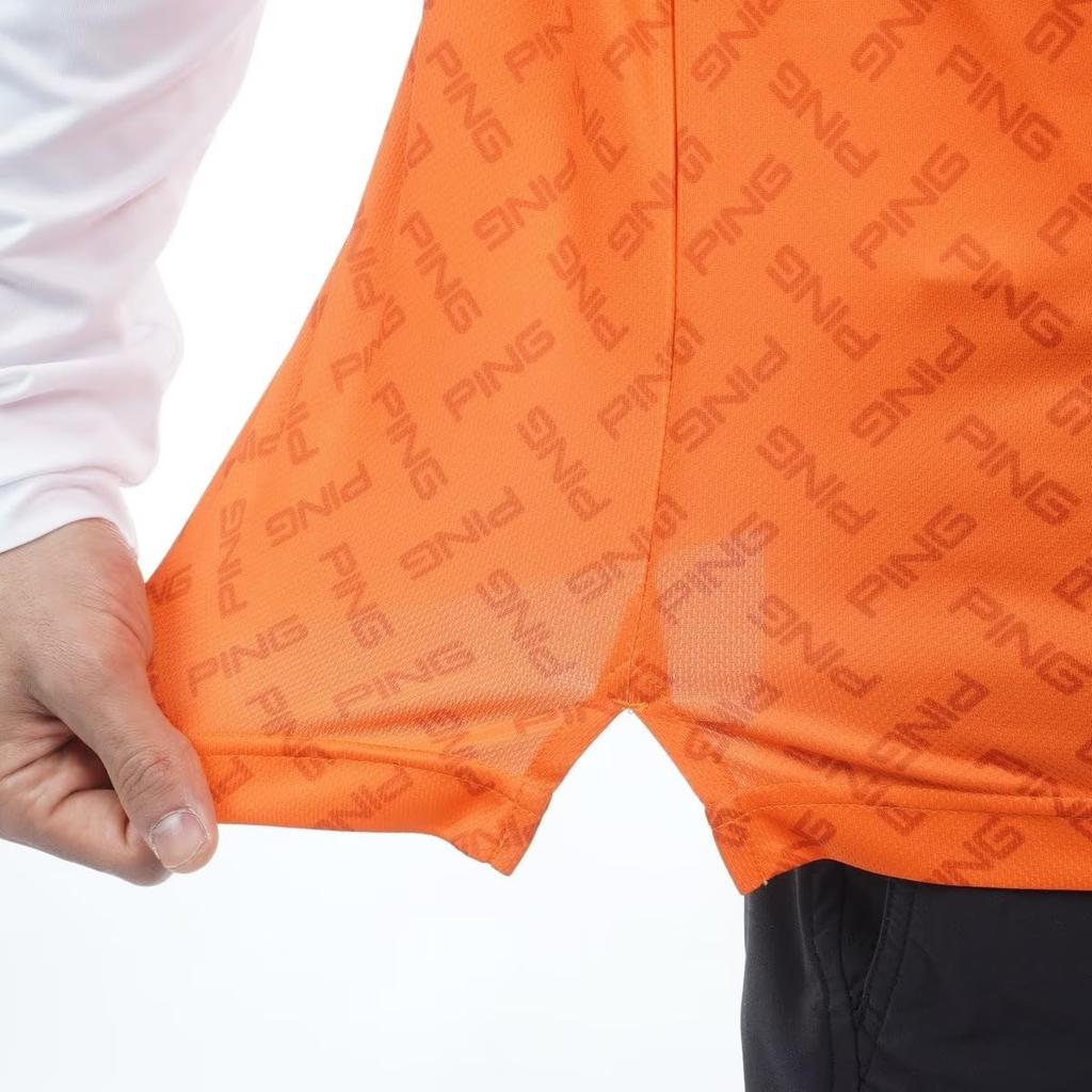 Ping Apparel Men's Polo Shirt with Inner Lining (Evaporative Cooling, Quick-Drying, UV Protection) / Golf / 621-4160209 150_Orange M