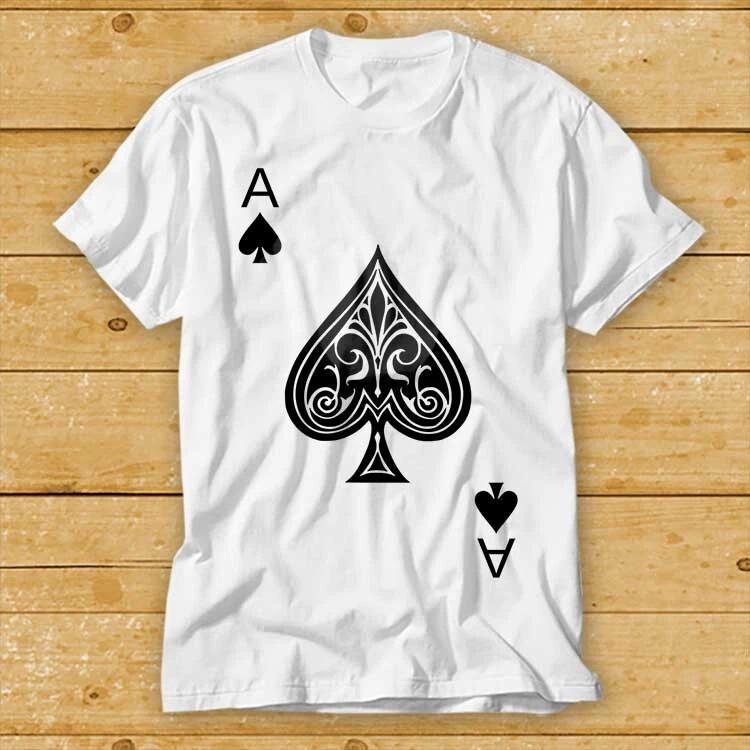 Ace Of Spades Poker Super Lucky Card T Shirt Top Tee 2001 S