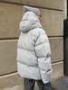 Women's 2024 Winter Hooded Cotton Jacket - Solid Color, Loose Fit, European & American Style