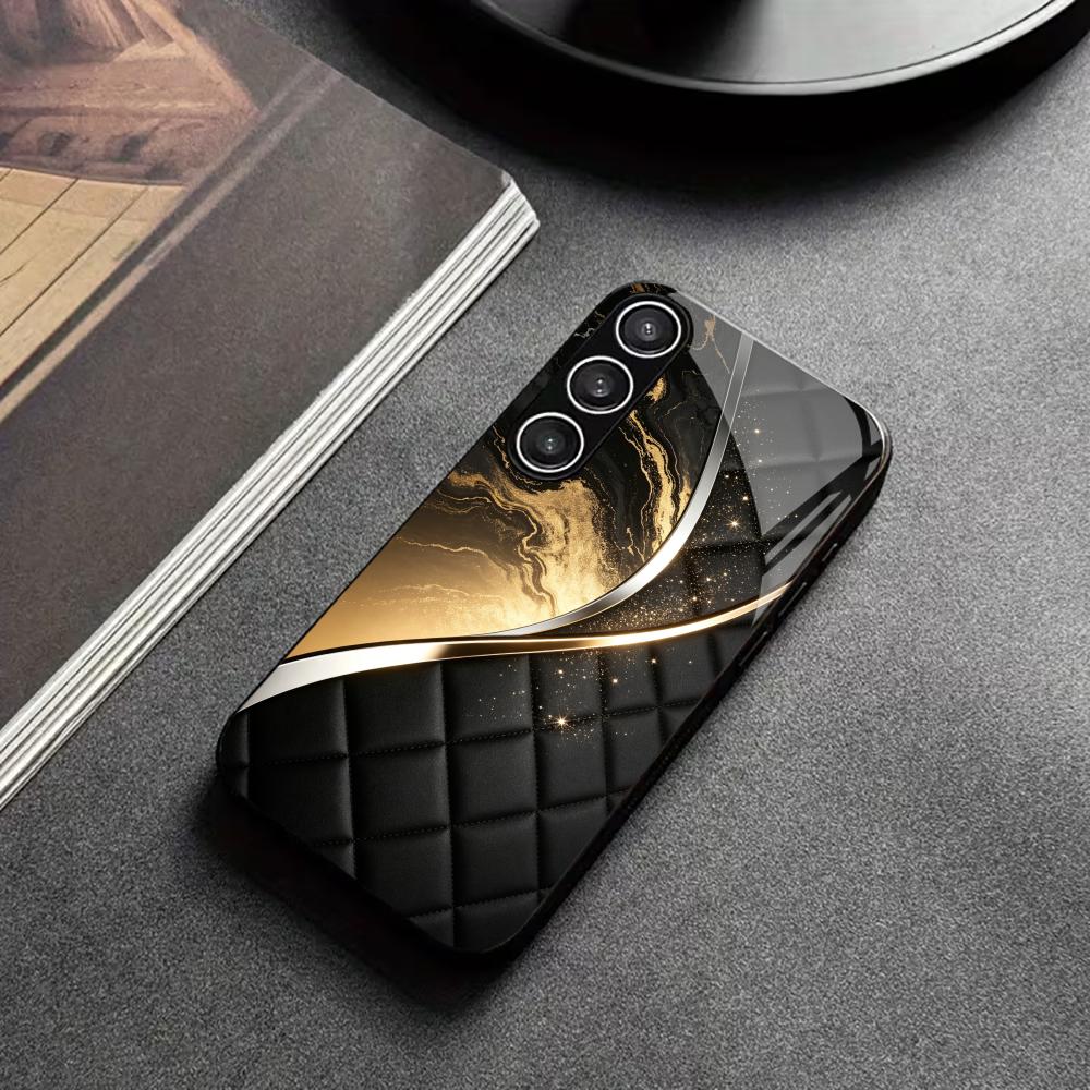 Modern Black Gold Marble s26 ultra case s25 ultra case phone case glass for Samsung Galaxy S26 S25 S24 S23 S22 FE Ultra Plus