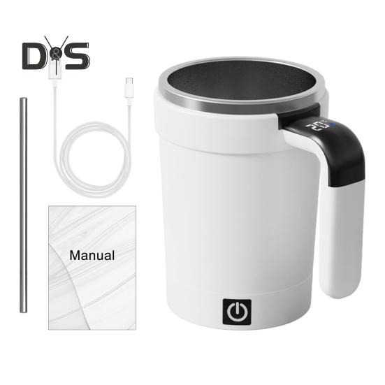 

Автоматическая чашка для помешивания 380 мл, электрический магнитный миксер, нержавеющая сталь, кружка для кофе, светодиодный дисплей, изолированная дорожная кружка, устройство для приготовления молочных коктейлей белый