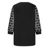 Women's Seven Quarter Sleeved V-Neck Color Lace Patchwork Casual Top Casual Top