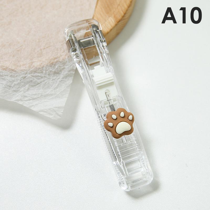 

Прозрачный Ins Ручной Скрепка Для Бумаги С Запасным Металлическим Степлером Скрепка Для Документов A10