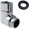 Handbrause-Adapter 90 Grad, Duschschlauch-Adapter, Verbindungsstück Duschkopf, Winkelstück für Handbrause, Schwenkbarer Duschkopf-Adapter, Adapter für