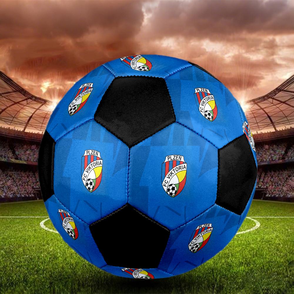 TAGLIA 5 Pallone da Calcio FC Viktoria Plzeň Colorato Per Tutte le Età Cucito a Macchina PVC Pronto per la Competizione Resistente Alta Rimbalzabilità