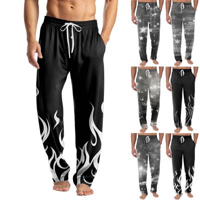 Herren Strickmode Print Tasche Freizeithose Schlafanzughose