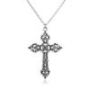 Vintage Baroque Gothic Cross Pendant Bohemian Alloy Necklace For Women