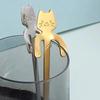 1pc Stainless Steel Creative Cat Shaped Coffee Spoon Teaspoon Children Spoon Cake Stirring Sugar Soup Dessert