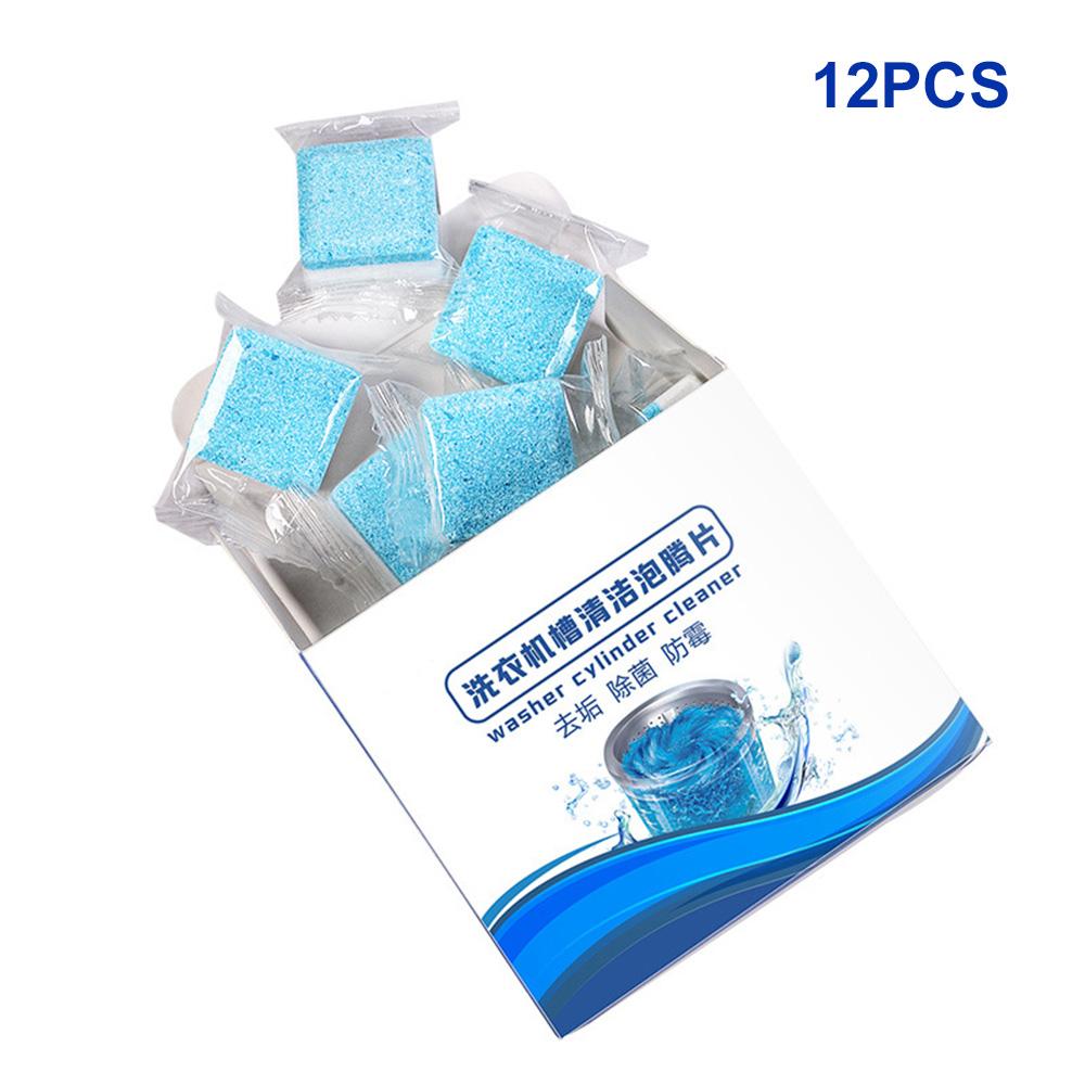 Washing Machine Cleaner Tablets Washer Cylinder Cleaner Effervescent Tablets Washer Drum Tub Cleaner 12pcs
