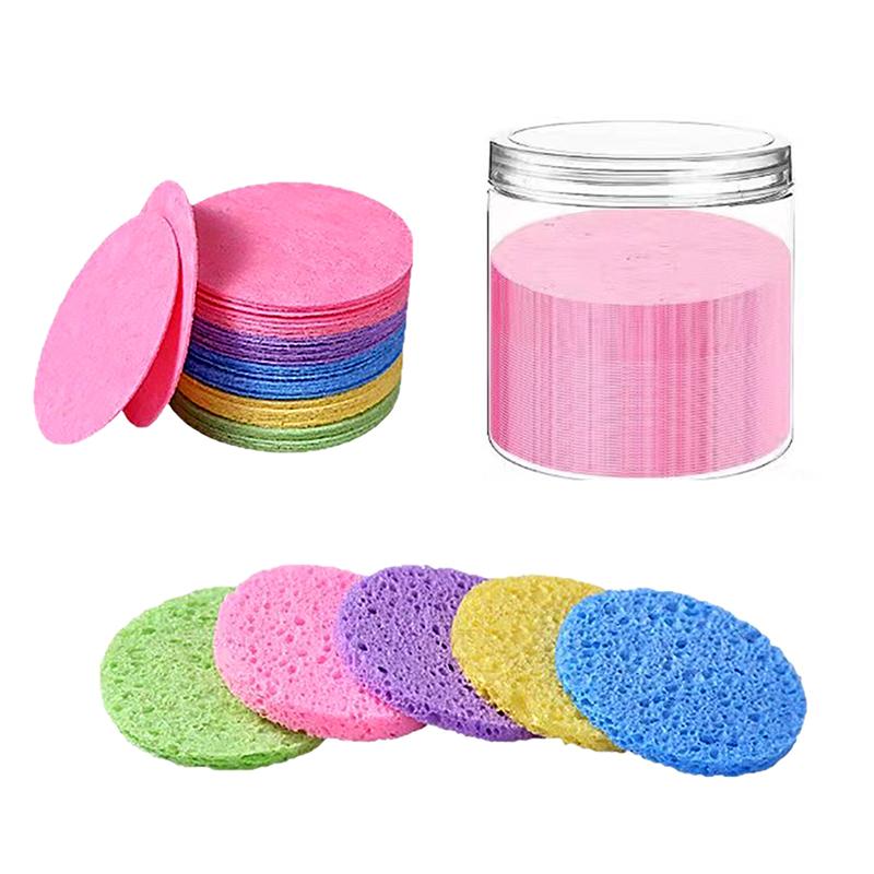 20PCS/Box Compressed Facial Sponges Cosmetic Hydrotherapy Sponge Spa Face Pads For Daily Cleansing Makeup Removal Exfoliation