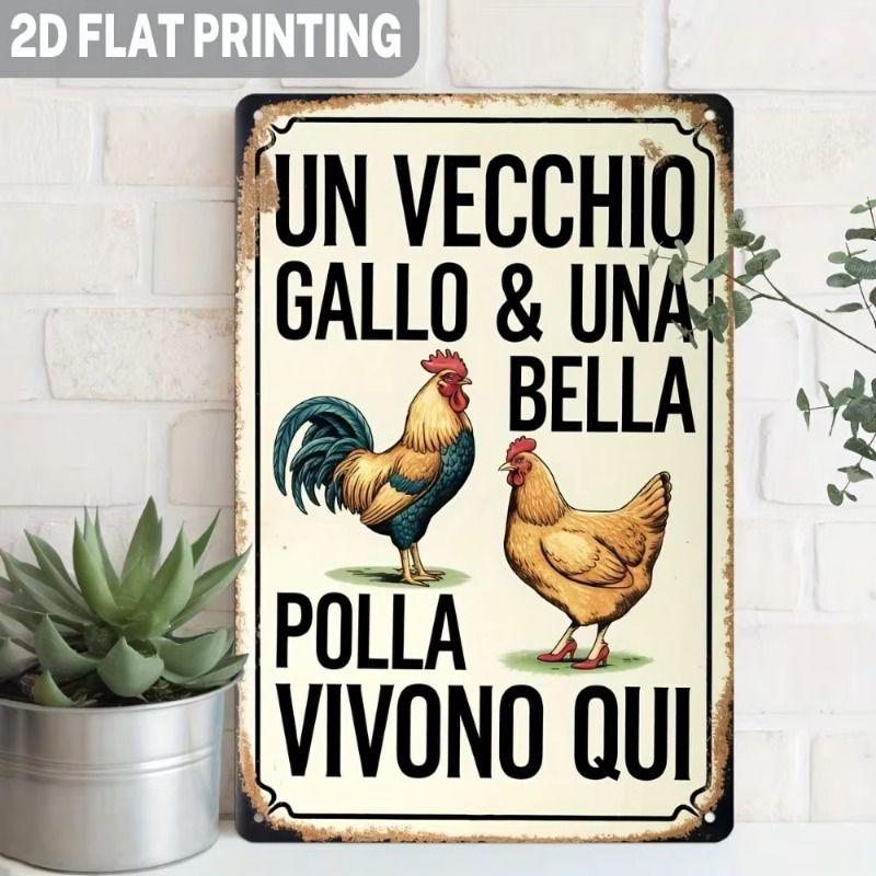 Retro Metal Sign Tin Poster Wall Art Home Decor for Living Room Balcony