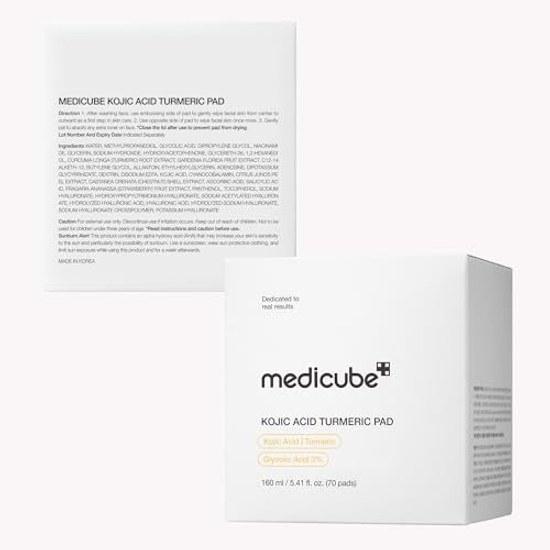 Medikube Koji Acid Vitamin Toner Pad Wiping Lotion Turmeric Niacinamide Clear Skin Care Bright Beautiful Dark Spot