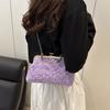 Flower Kiss Lock Shoulder Bag Korean Style Crossbody Bag Elegant Party Banquet Bag Wedding