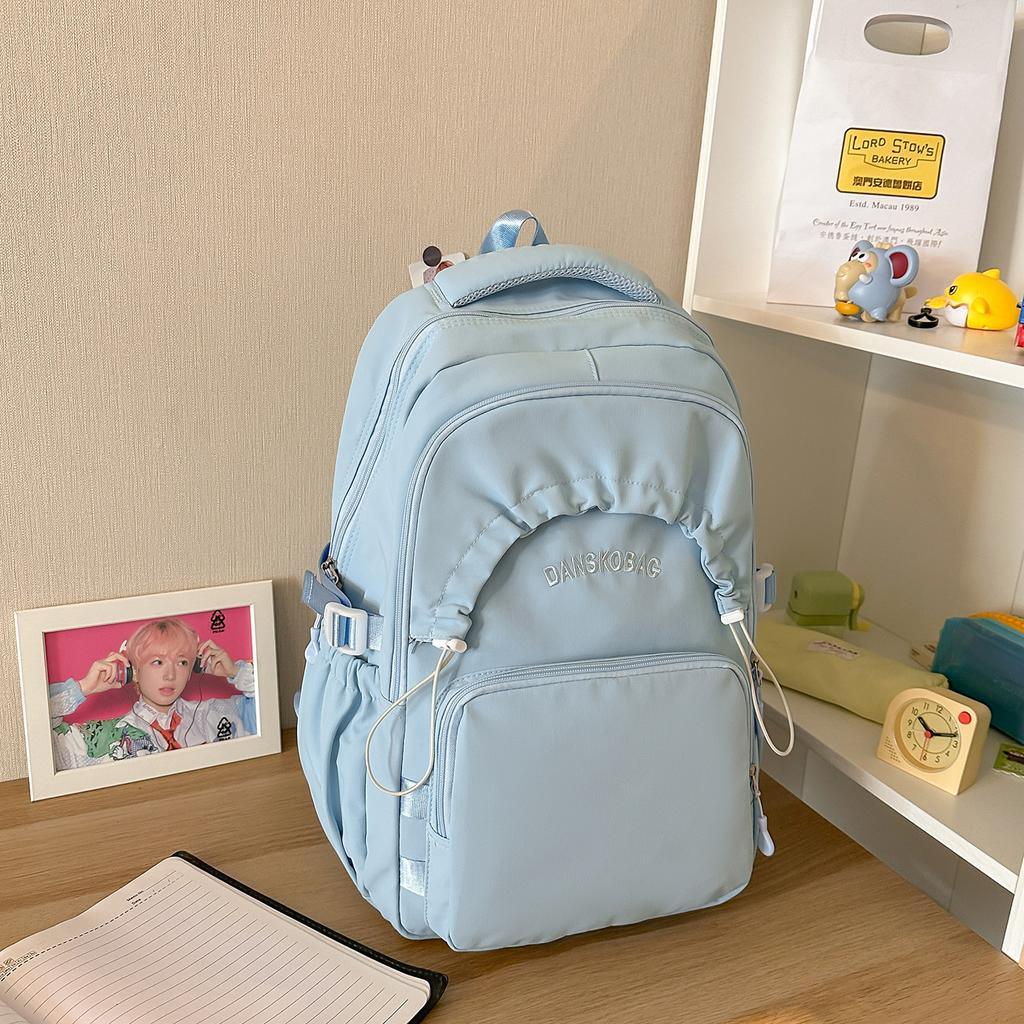 Schoolbag new ins Mori backpack female college style junior high school student high school student large capacity nylon solid color waterproof