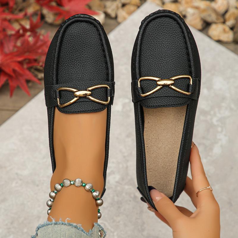 New Women's Flat Shoes Casual Loefers Ladies Elegant Butterfly-Knot Comfortable Shoes Women Soft Classic Office Shoes
