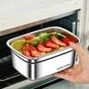 316 Stainless Steel Bread Box with Lid And Handle 1200/1500/2000ml Large Capacity Bread Storage Container Dishwasher Safe Bread Keeper