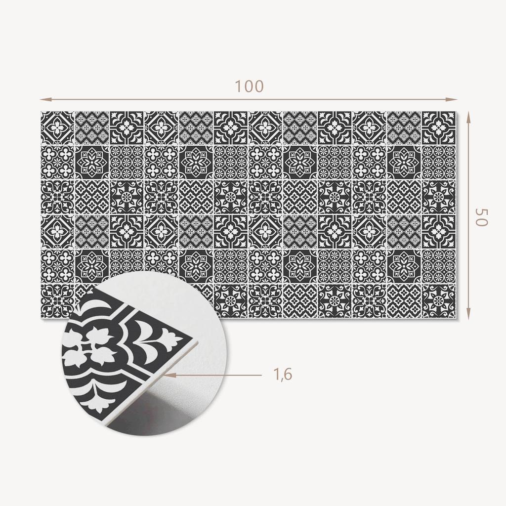 Naklejany Panel Winylowy Do Przedpokoju 100X50 Cm Wzory Geometryczne W Kafelkach