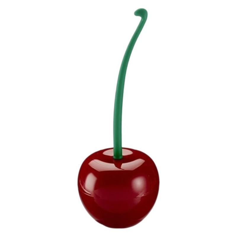 

Cherry Toilet Brush & Holder Set, Cute Long Handle Bathroom Brush for Cherry Theme Decor, 1 Brush 1 Holder