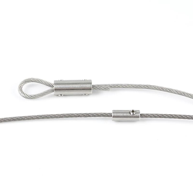10PCS Stainless Steel 304 Hand Screw Wire Rope Clip Clamp Fit with Hexagon Grub Bolts Buckle for 2 3 4 5 6 8 10mm Cable