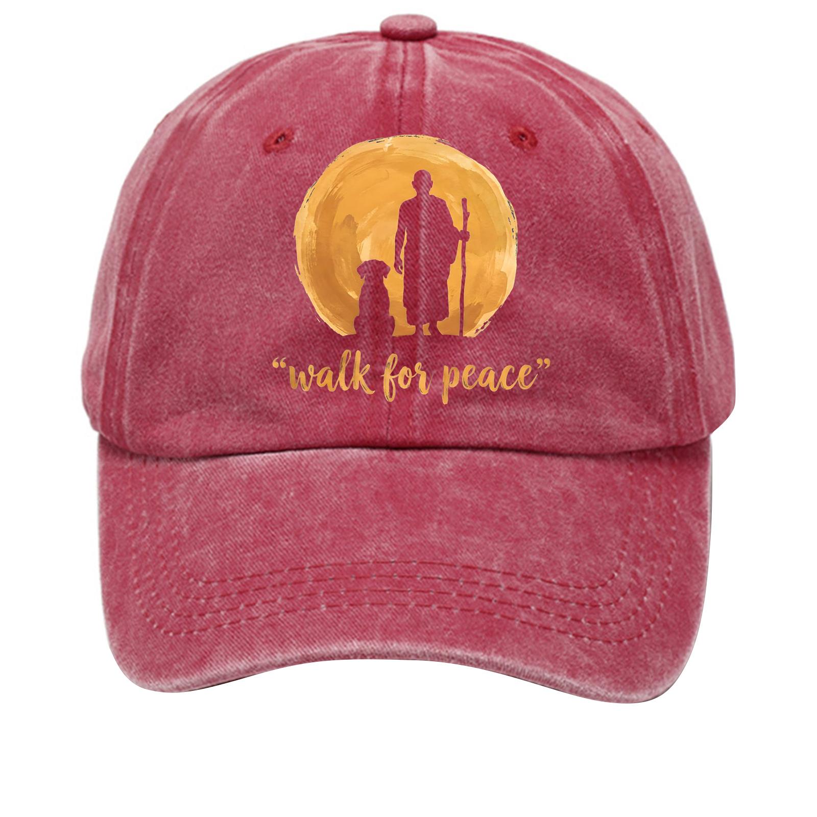 Хлопковая бейсболка с принтом, потертая, с мягким верхом, джинсовая шляпа, винтажная шляпа красный