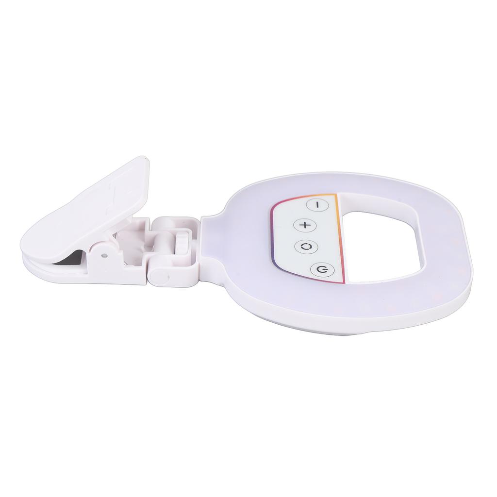 RGB Video Light with Clip 3 Color Temperature 5 Brightness Settings Rechargeable 2700-6500K CRI Ra95