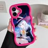 Wandering Witch Elaina Wavy Edge TPU Mobile Phone Case for iPhone 17 16 15 14 13 12 11 Air Pro Max Plus Colorful Cover