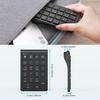 Wiederaufladbare Bluetooth-Zifferntastatur, 22 Tasten, kabelloser Nummernblock für iPad, Laptop, digitale Tastatur