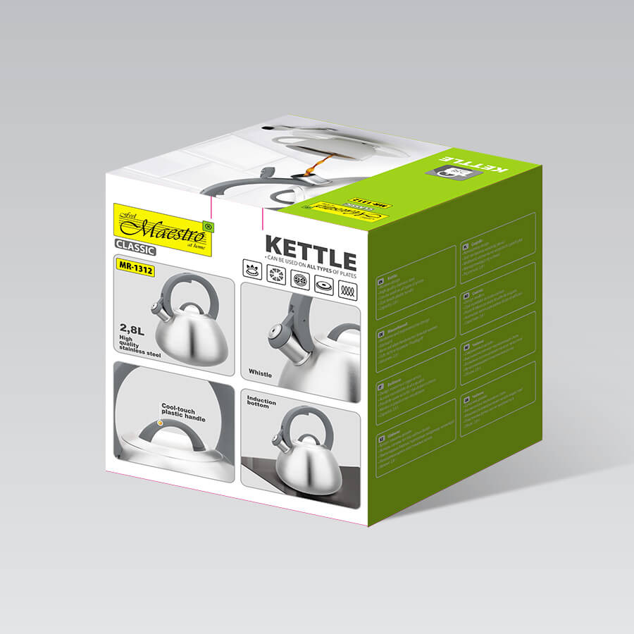 Maestro Gray Gas Kettle 2.5L | MR-1302-GREY