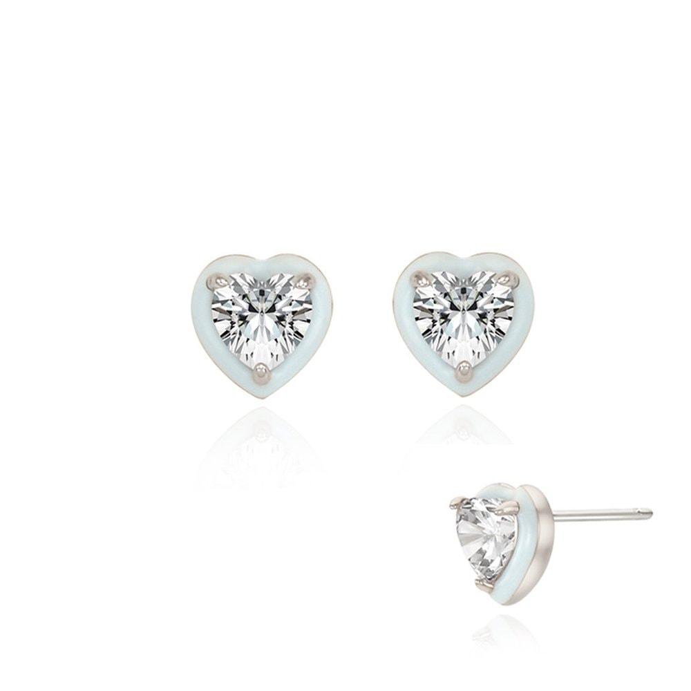 [Stonehenge] Silver Heart Earrings Sc1679
