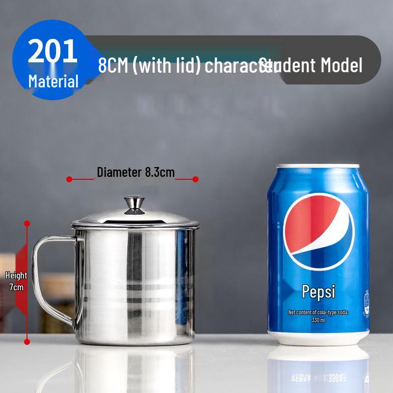 High-Quality Stainless Steel Water Cup with Handle for Kindergarten and Home Use