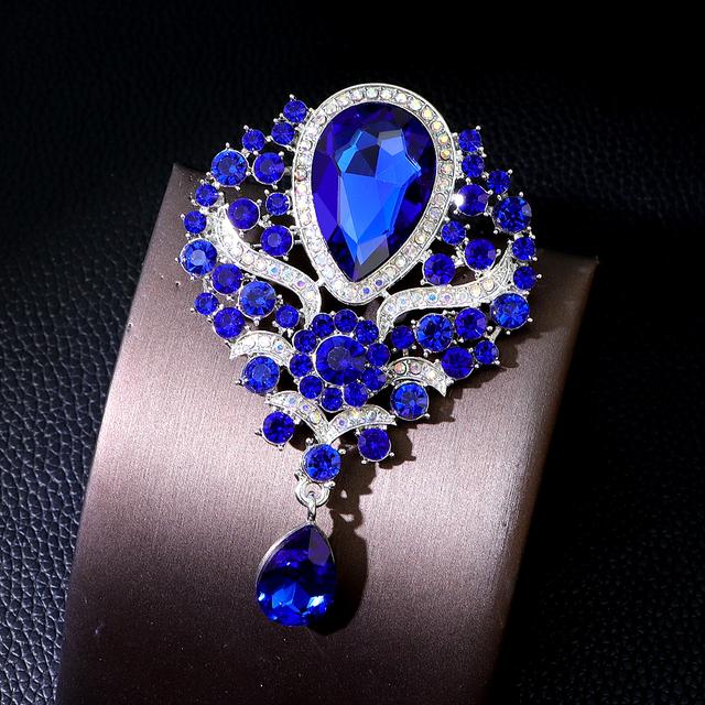 

Нові великі кришталеві брошки з краплею води для жінок Вінтажні модні модні кулони Стиль Елегантні весільні шпильки Ювелірні вироби для вечірок