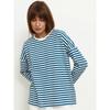 T-shirt da donna a maniche lunghe minimalista, tessuto morbido di alta qualità, silhouette ampia e squadrata per il comfort di tutto il giorno