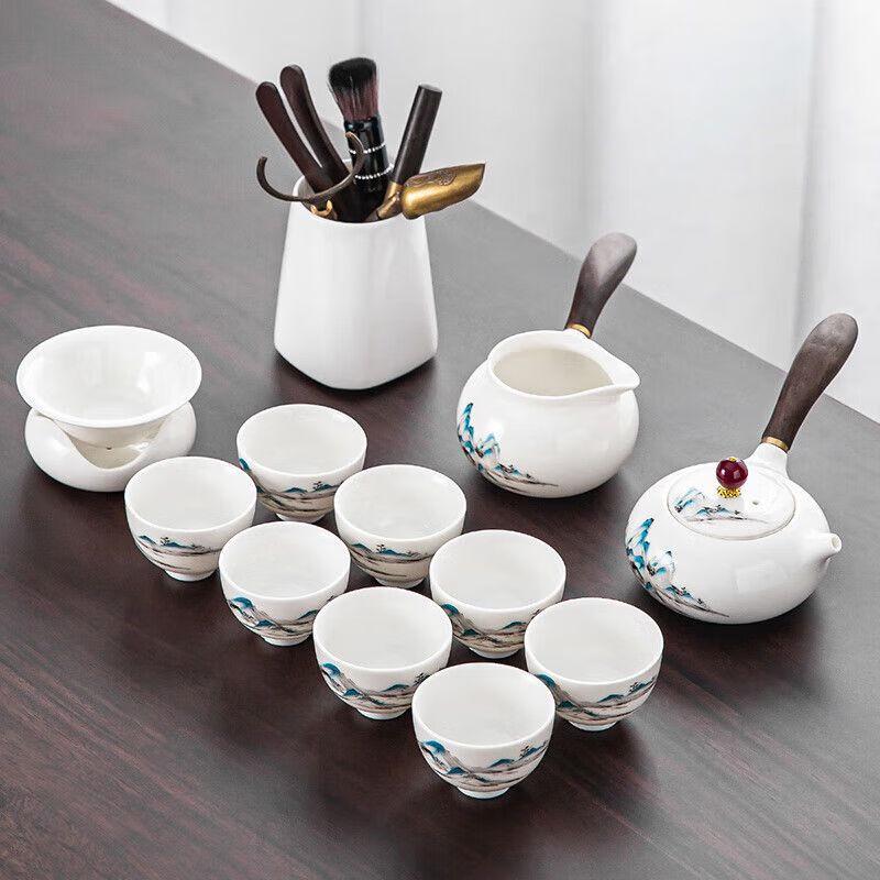 

Qianyu Mutton Fat Jade White Porcelain Kung Fu Tea Set