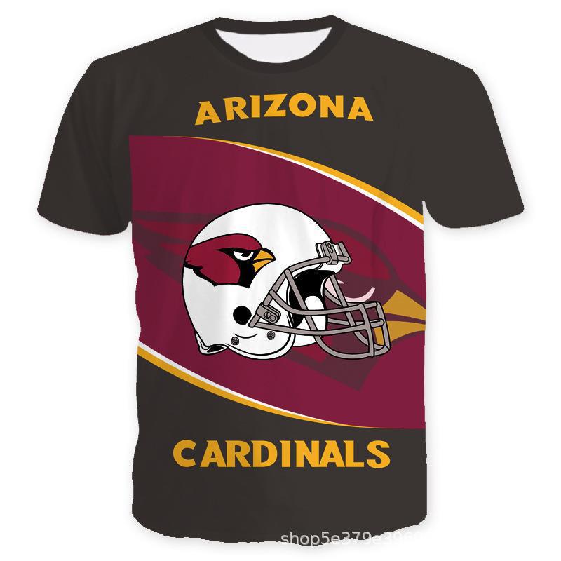 American Football Short Sleeved Men's 3D Digital Printed Sports NFL Sports Needle Eye T-shirt