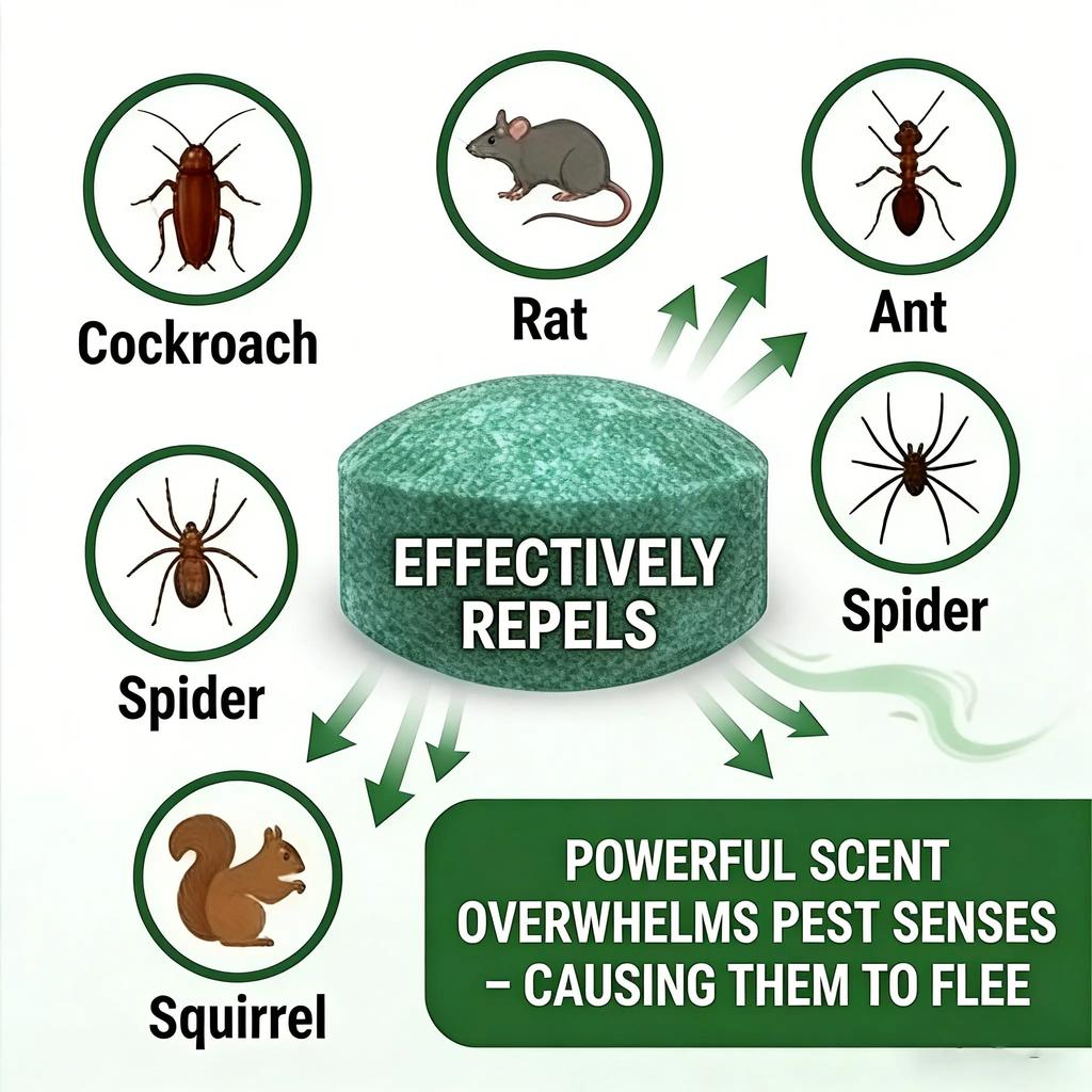 12-Pack Peppermint Oil Mouse Repellent, Fast-Acting Formula Deters Rats, Mice, Ants & More, Eco-Friendly & Long-Lasting