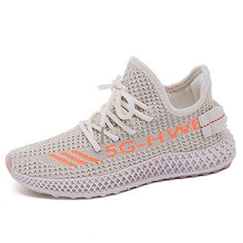2025 women's shoes spring and autumn versatile breathable casual shoes Korean version sports shoes women's trend mesh soft sole fly weaving sports
