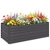 Raised Beds for Garden, Galvanised Steel Outdoor Planters with Multi-reinforced Rods, 180 X 90 X 59 Cm, Dark Grey