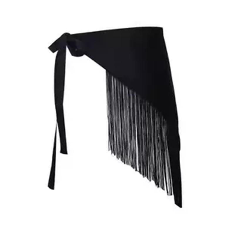 Bohemian Ethnic Style Wide Waist Belt For Women Scarf Skirt Curtain Layering Hip Cover UpTassel decoration