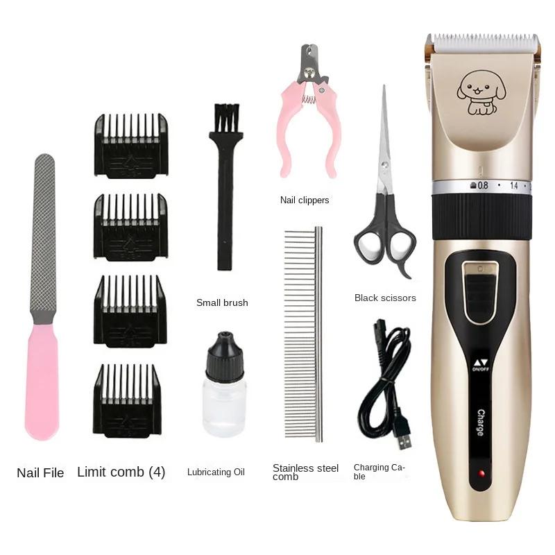 Cat Dog Hair Clipper Electrical Professional Hair Clipper for Pets Silent Hair Cutter USB Rechargeable Pet Grooming Clipper Set