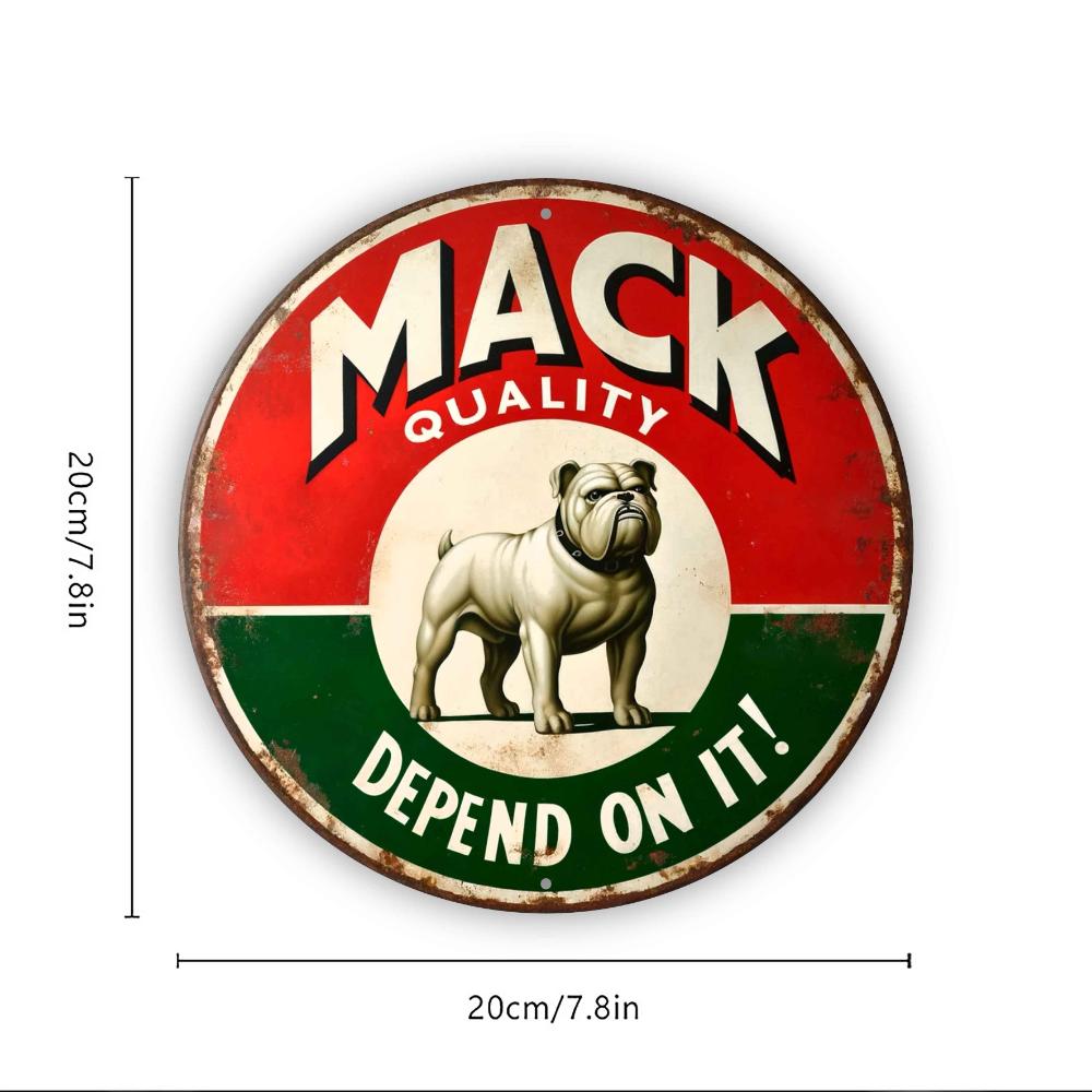 

Цельный винтажный металлический знак Mack Trucks Bulldog (1 упаковка, 8 x8 ) - Винтажное настенное искусство для дома, комнаты, ресторана, бара, кафе чёрный