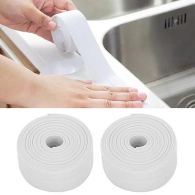 1 Roll 150/500CM Caulk Tape Waterproof PVC Self Adhesive Bathroom Toilet Sealant Tape Bathtub