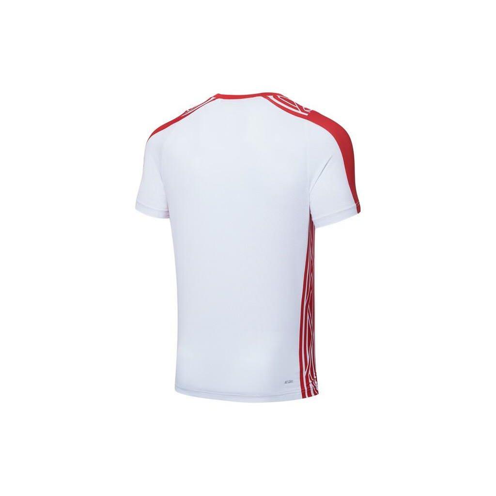Li Ning Badminton Series Quick-Dry Short Sleeve T-Shirt Unisex Tops Standard-White AAYT055-1